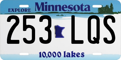 MN license plate 253LQS