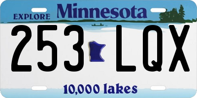 MN license plate 253LQX