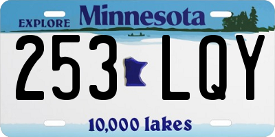 MN license plate 253LQY