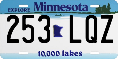 MN license plate 253LQZ