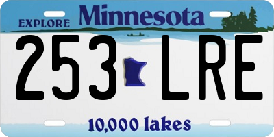 MN license plate 253LRE