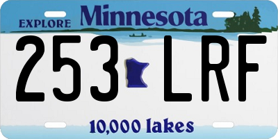 MN license plate 253LRF