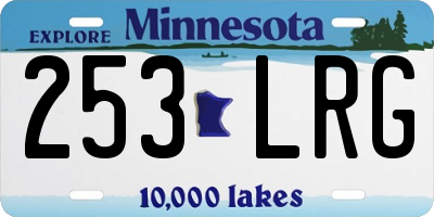 MN license plate 253LRG