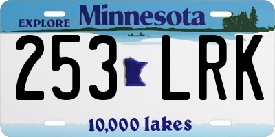 MN license plate 253LRK
