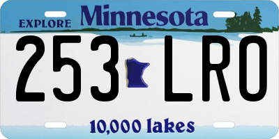 MN license plate 253LRO