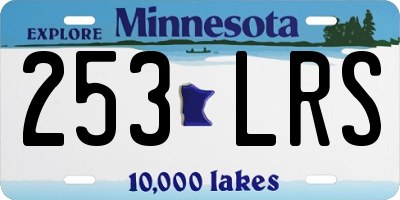 MN license plate 253LRS