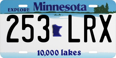 MN license plate 253LRX
