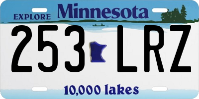 MN license plate 253LRZ