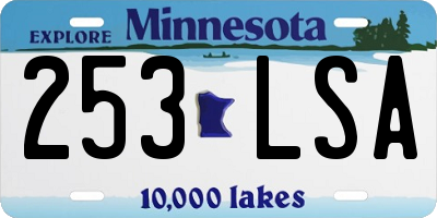 MN license plate 253LSA