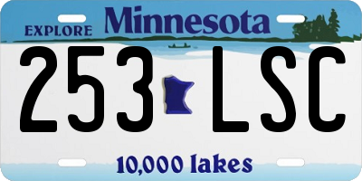 MN license plate 253LSC