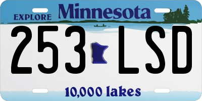 MN license plate 253LSD