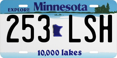MN license plate 253LSH