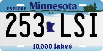 MN license plate 253LSI