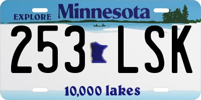MN license plate 253LSK