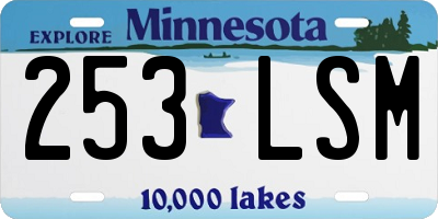 MN license plate 253LSM