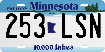 MN license plate 253LSN