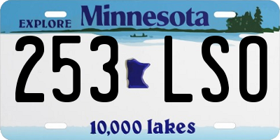MN license plate 253LSO