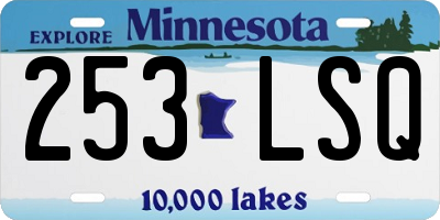 MN license plate 253LSQ