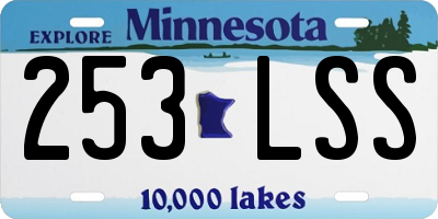 MN license plate 253LSS