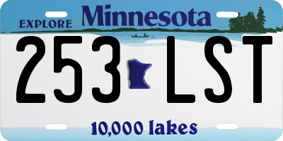 MN license plate 253LST