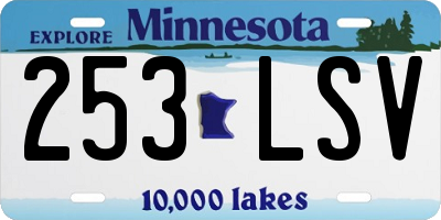 MN license plate 253LSV