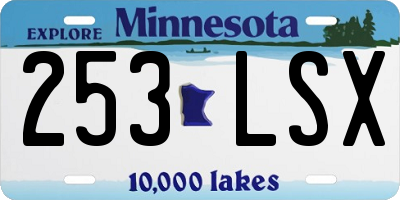 MN license plate 253LSX