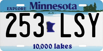 MN license plate 253LSY