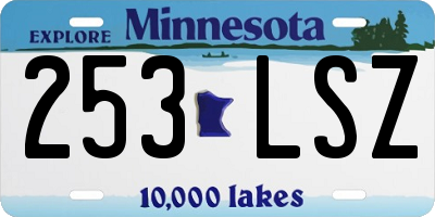 MN license plate 253LSZ