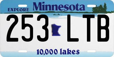 MN license plate 253LTB