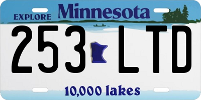 MN license plate 253LTD