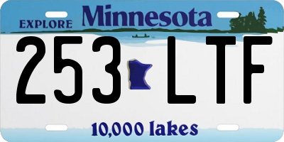 MN license plate 253LTF