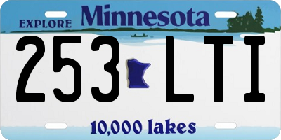 MN license plate 253LTI
