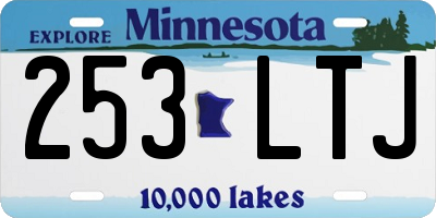 MN license plate 253LTJ
