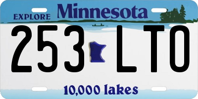 MN license plate 253LTO
