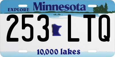 MN license plate 253LTQ
