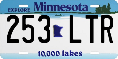 MN license plate 253LTR