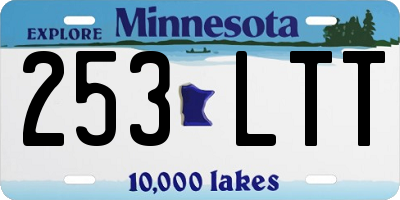 MN license plate 253LTT