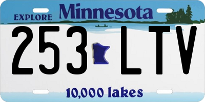 MN license plate 253LTV