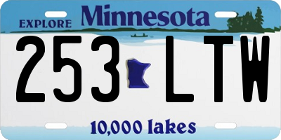 MN license plate 253LTW