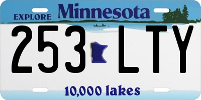 MN license plate 253LTY