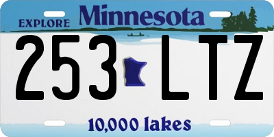 MN license plate 253LTZ