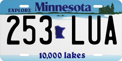 MN license plate 253LUA