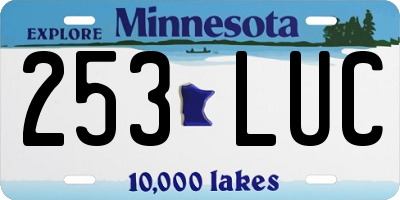 MN license plate 253LUC
