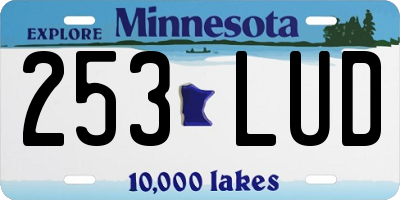 MN license plate 253LUD