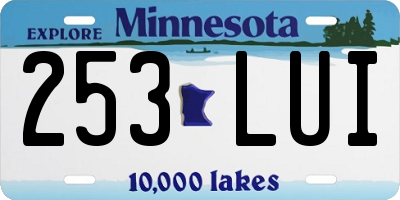 MN license plate 253LUI