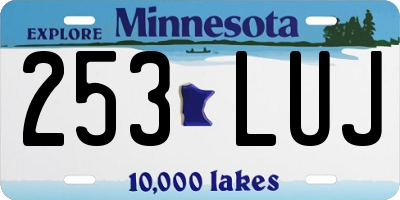 MN license plate 253LUJ