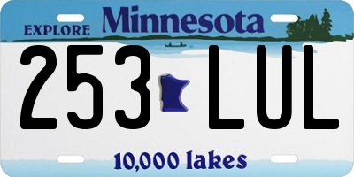 MN license plate 253LUL