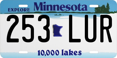 MN license plate 253LUR
