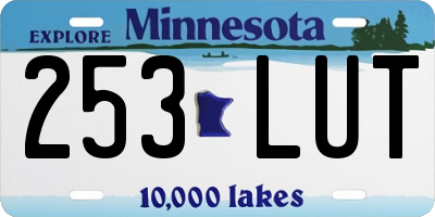 MN license plate 253LUT