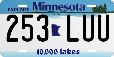 MN license plate 253LUU